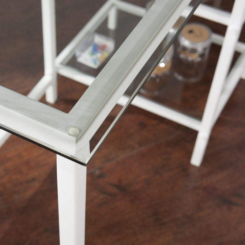 Bureau d'écriture en verre Conneautville, Blanc