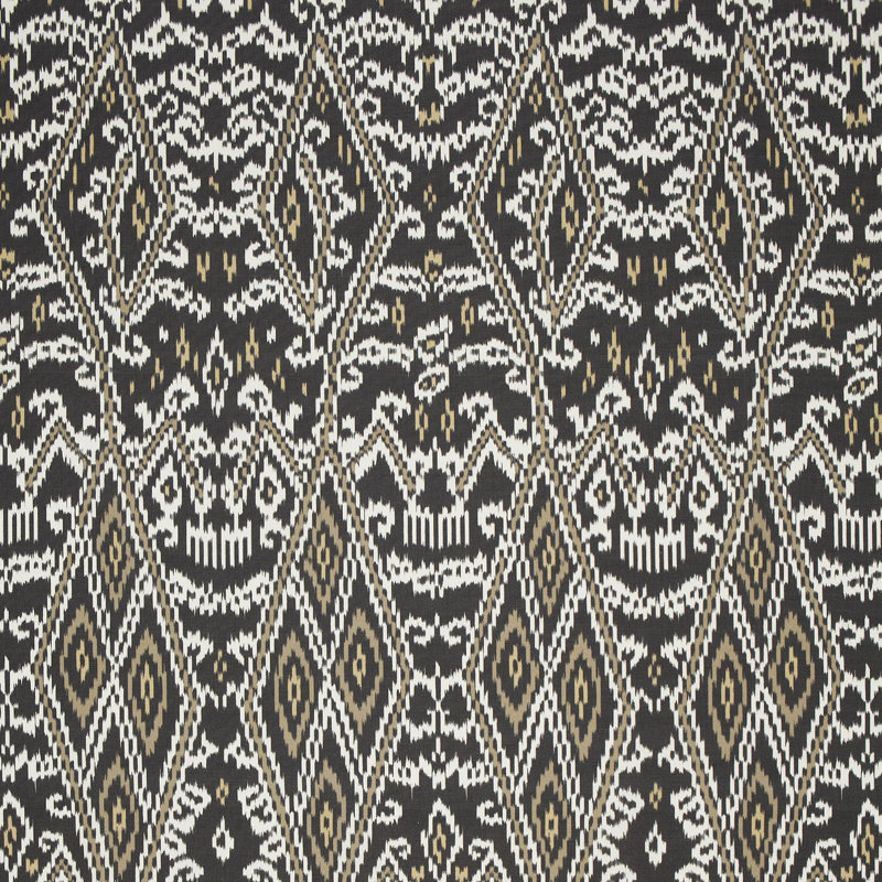 Maya Ikat Print Fabric, Ash