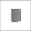 Commode Elara - Finition bicolore très brillante en marbre et laque avec tiroirs spacieux et pieds en métal - Gris