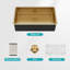 Évier de cuisine encastrable doré encastrable 32 po x 19 po x 10 po