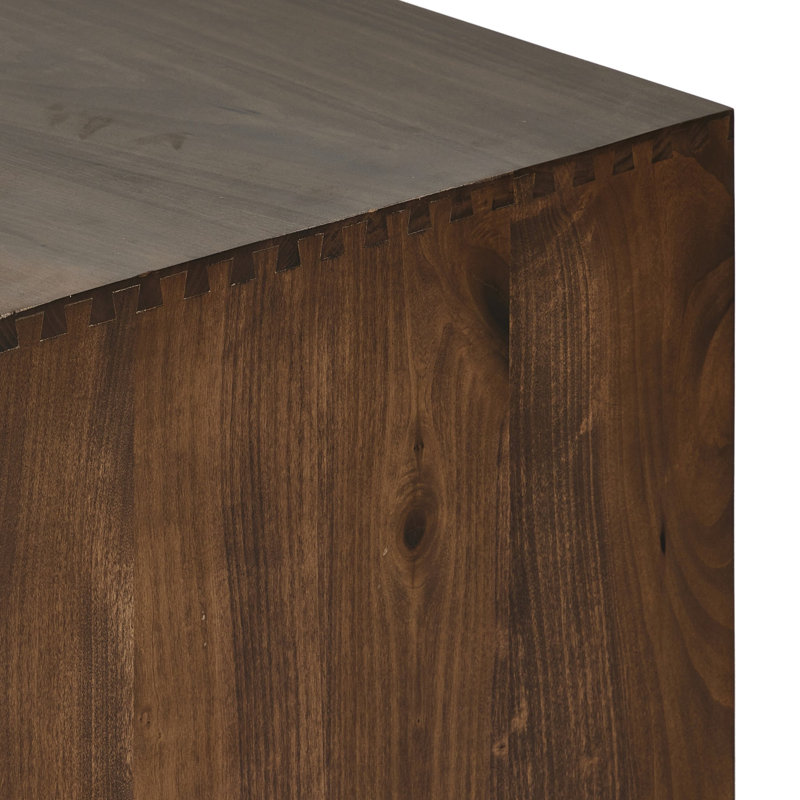 Trey 4 - Drawer Solid Wood File Cabinet, Brown