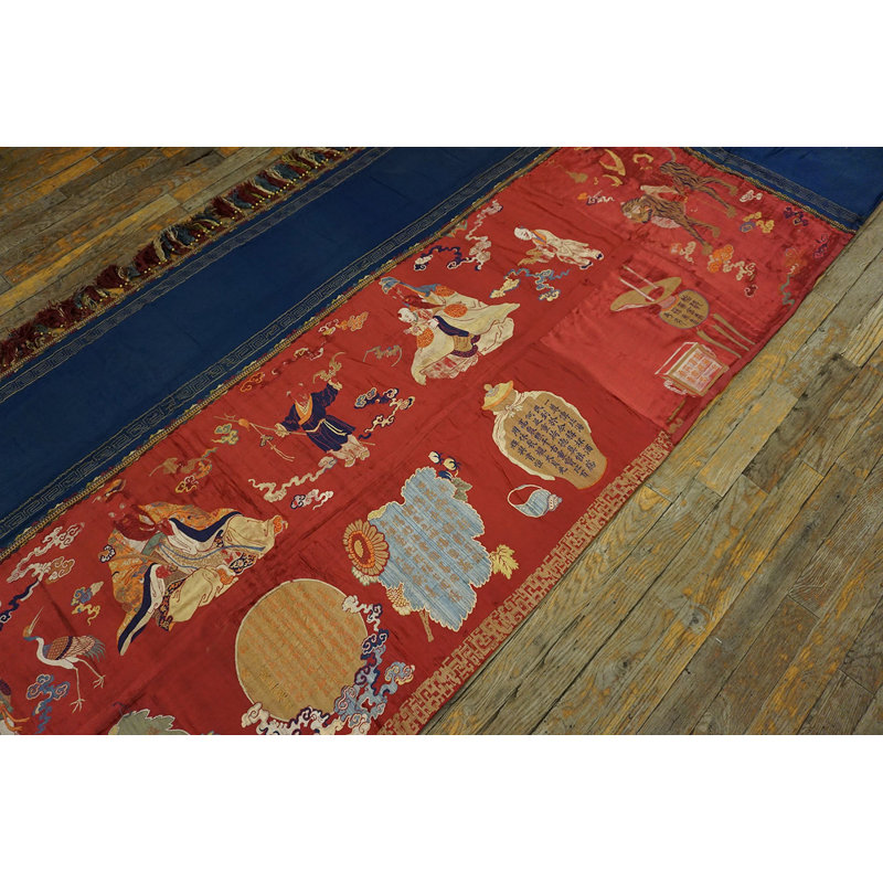 Antique Artistic Pictorial Design Chinese Textile