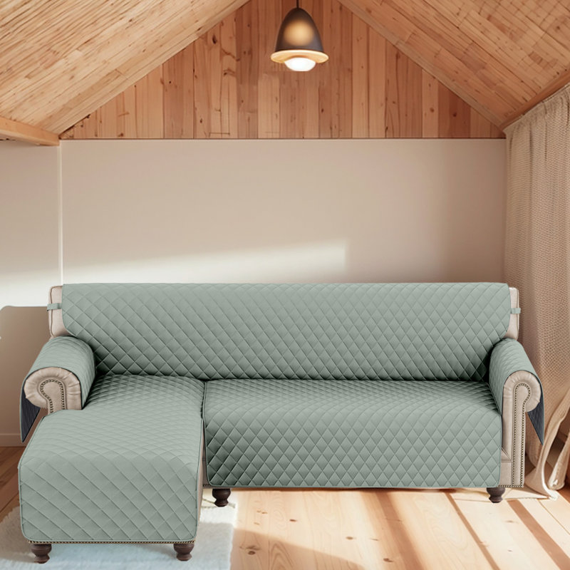 Housse de canapé réversible en forme de L - Housse de canapé modulaire Protection and Elegance, H 121 po x l 144 po