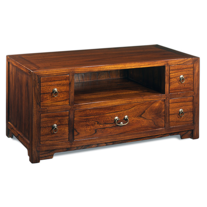 Hangzhou Unfinished TV Stand for TVs up to 43", Warm Elm