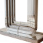 Console à miroir 47 po, base en U, épissée à la main pour le salon - argent