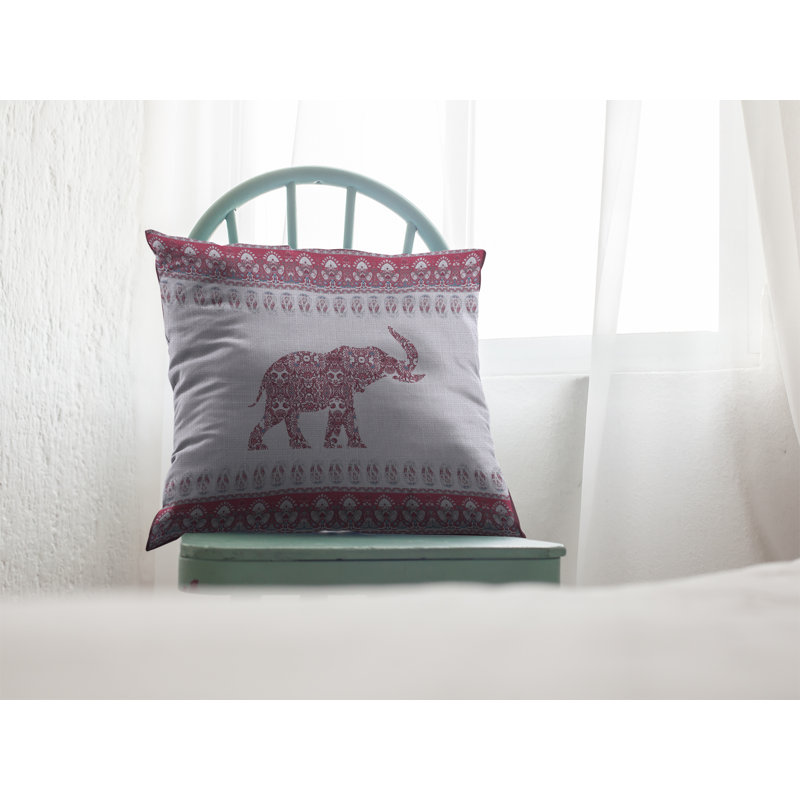 Housse de coussin carré et insert, 16 po x 16 po, Rouge