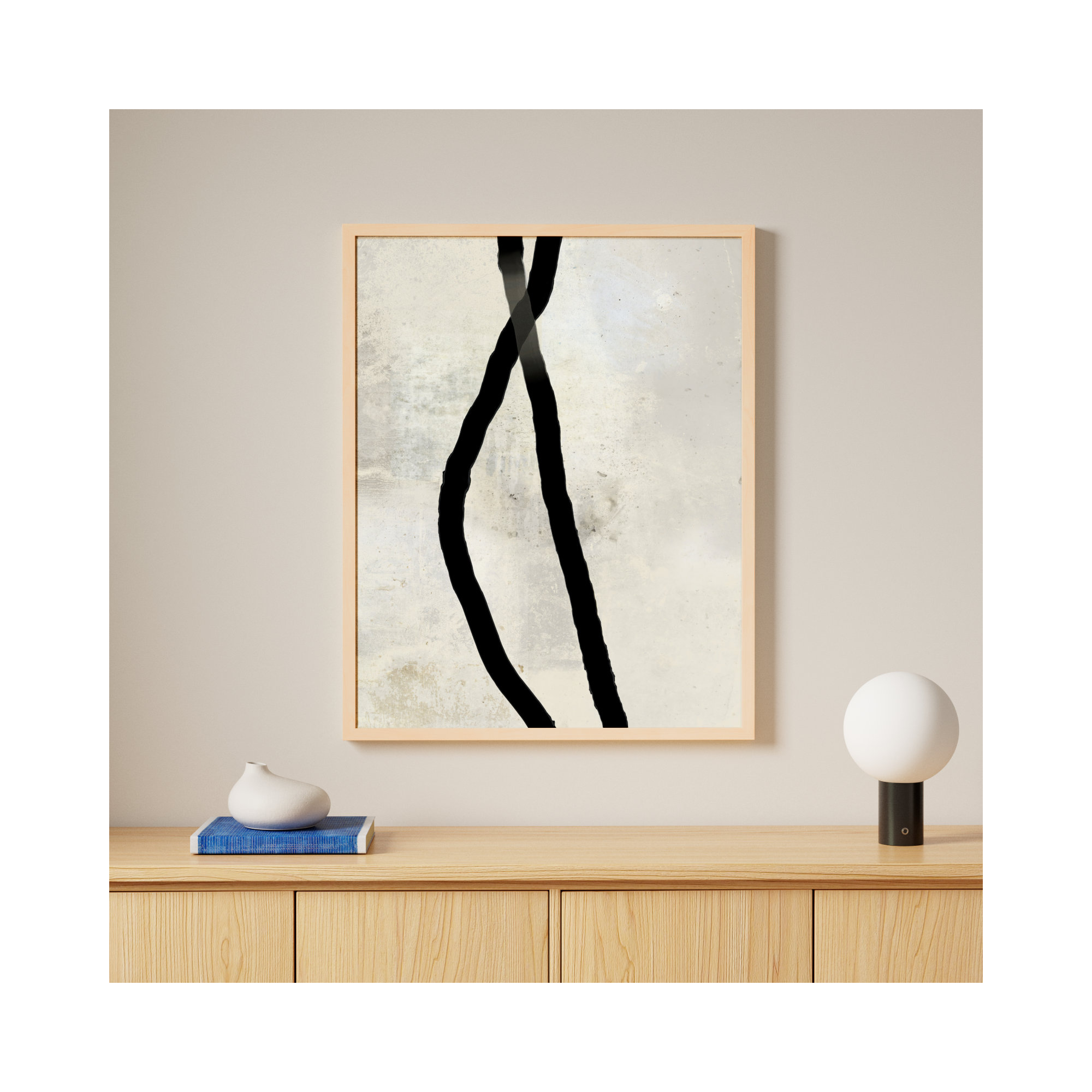 Black Rope 4 by Jacques Pilon, Brown, 38" H x 30" W x 1.25" D