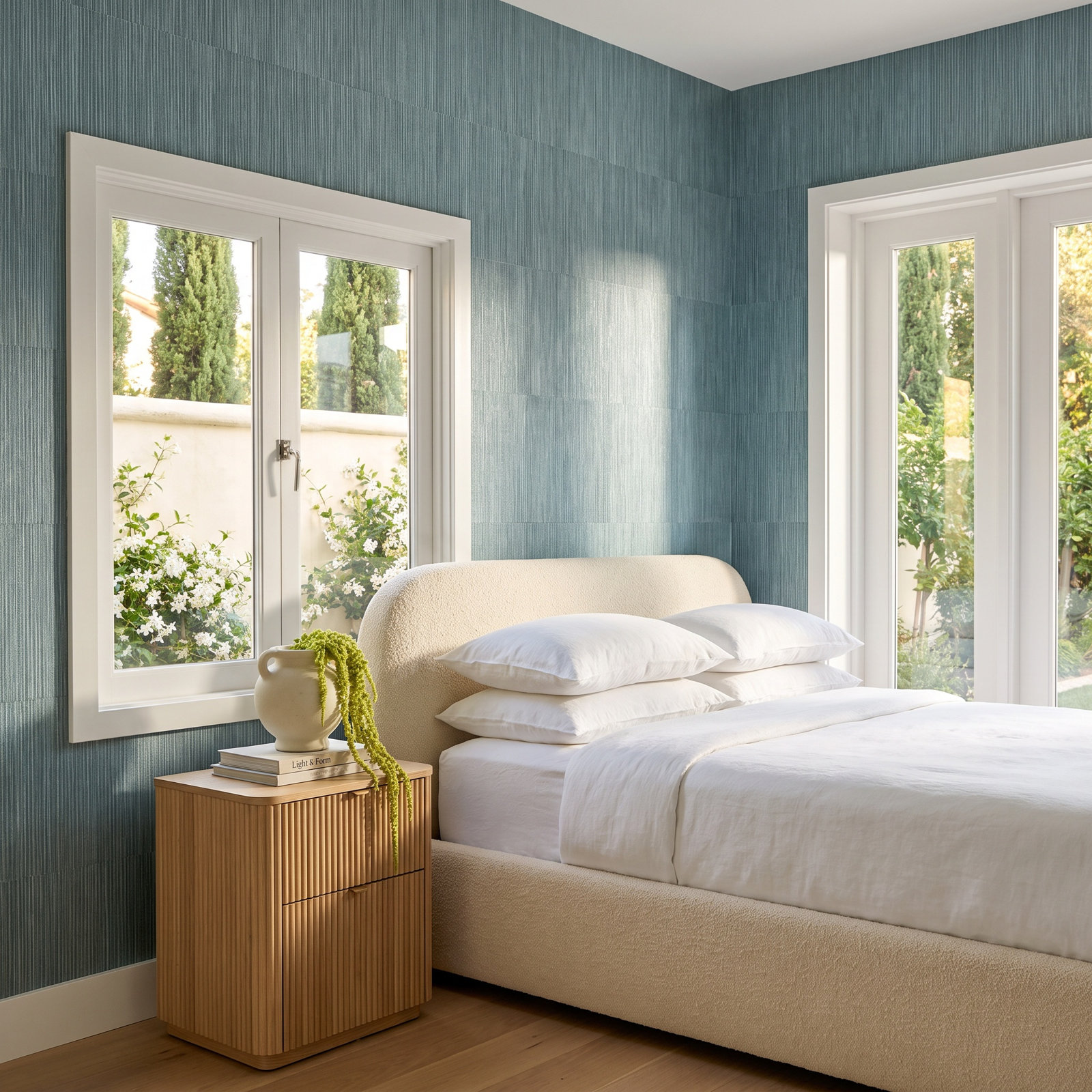 Mid Century Modern Wallpaper, Blue/Green