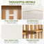 Lit de jour de patio en bois d'acacia l 67,5 po avec coussins-1187269061