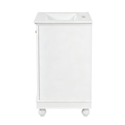 Meuble-lavabo autoportant de 24 po avec lavabo et rangement à fermeture en douceur