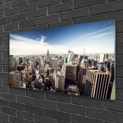 Houses City - Unframed Photograph on Glass