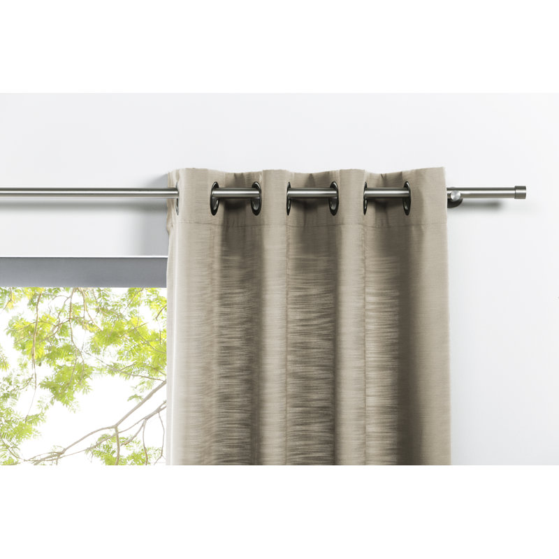 Flower Eyelet Blackout Single Door Curtain, Beige