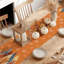 Chemin de table automne feuilles et feuilles d'érable aquarelle d'automne 13 x 108 pouces