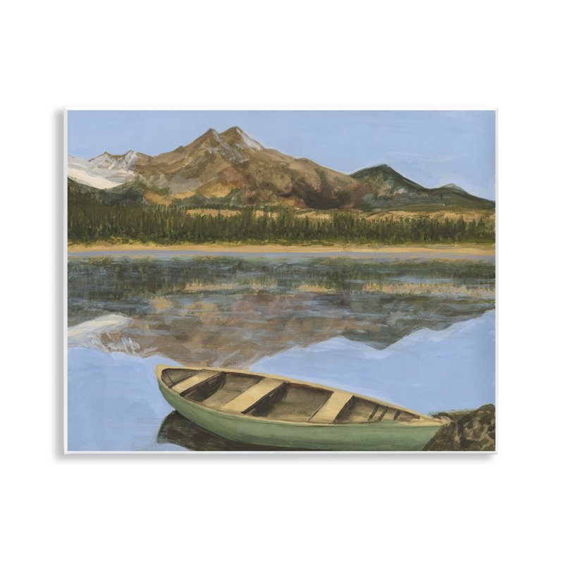 "Alpine Lake Canoe View", art par Michael Willett