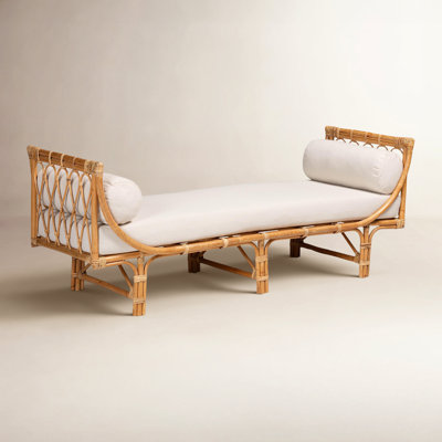Conon Modern Bohemian Rattan Daybed by Bayou Breeze