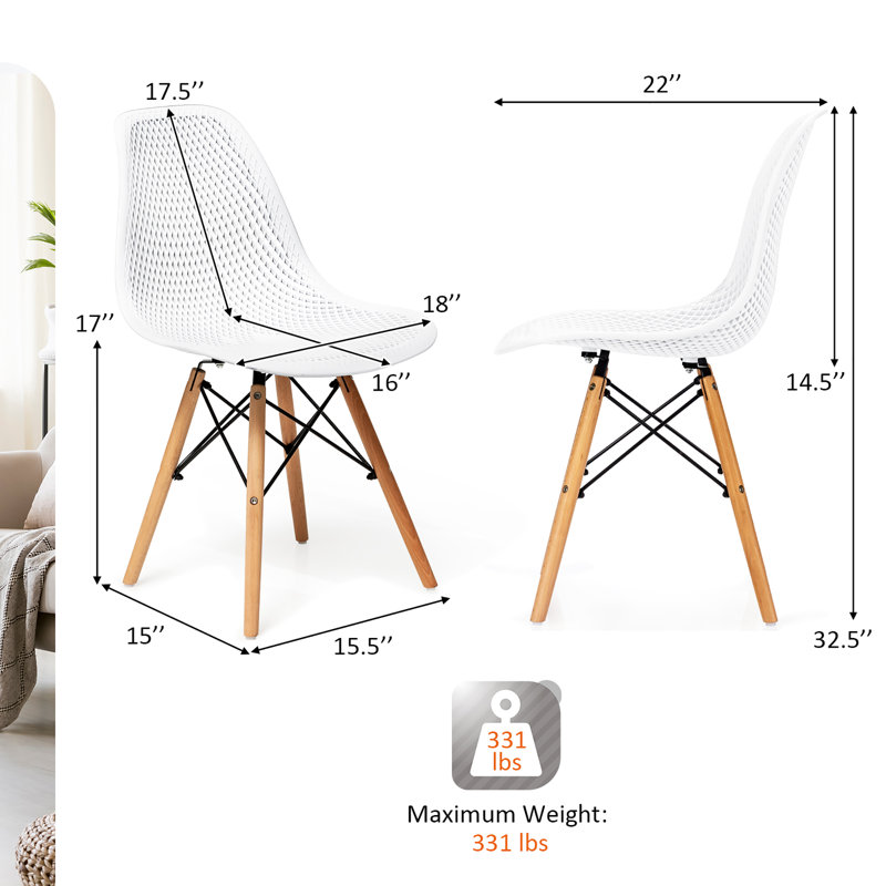Chaise d'appoint Belgica, Blanc