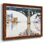 Le pont de chemin de fer à Argenteuil, 1874 - Toile tendue avec châssis rustique-96282275-96282278