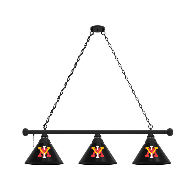 3 - Light Pool Table Lights Pendant, Black, VMI Keydets