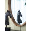 Miroir d'entrée à cadre ovale en bois - chic et accrocheur 24 po x 36 po pour décor de cheminée