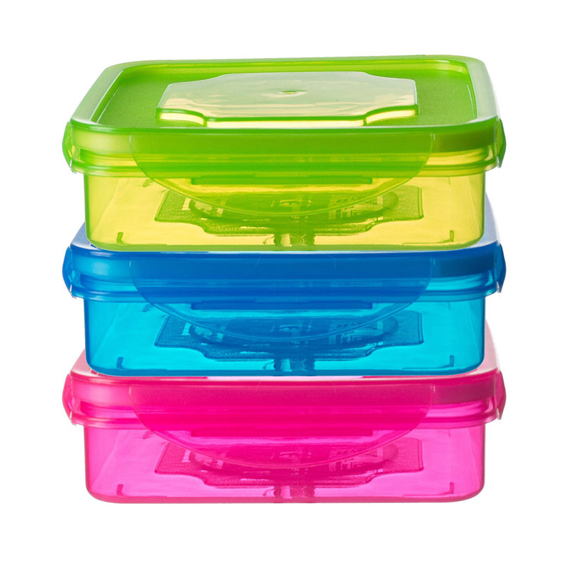 Fresh Keepers Sandwich Lunch Box Containers with Vented Lids