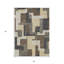 Tapis intérieur lavable abstrait taupe 5 pi x 8 pi