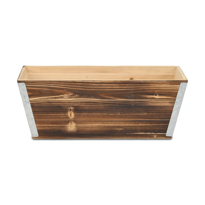 Cavorn Tapered Square Brown Planter Bucket, 7.25" H x 19" W x 7.5" D