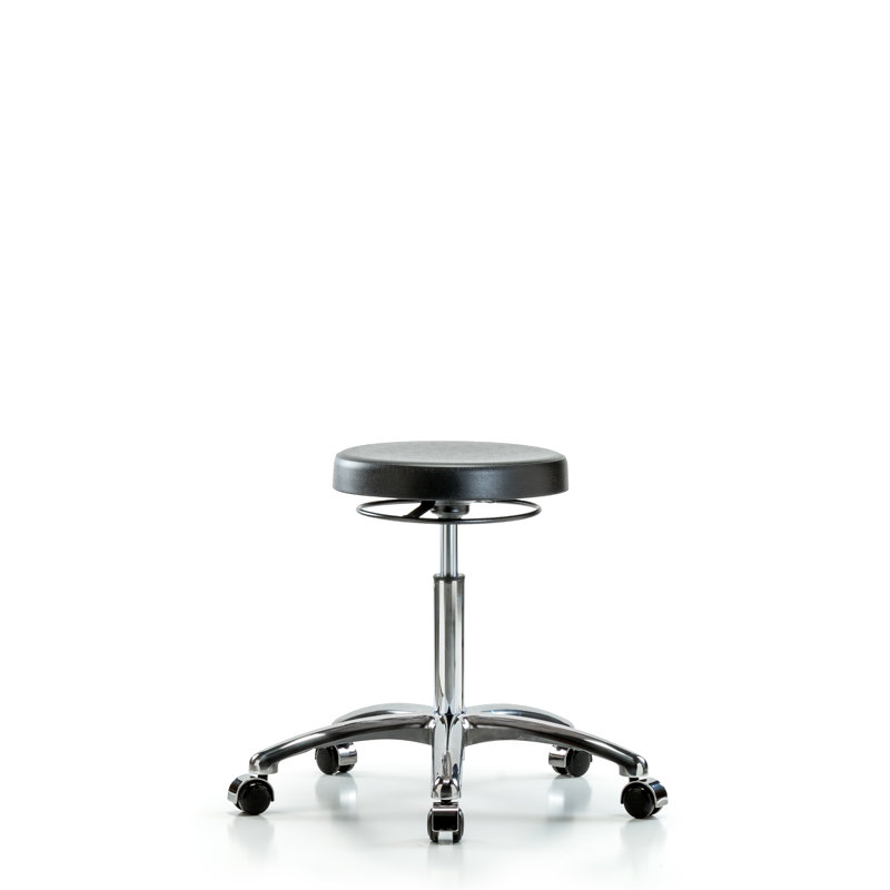 Xanthe Adjustable Height Ergonomic Lab Stool with, Casters