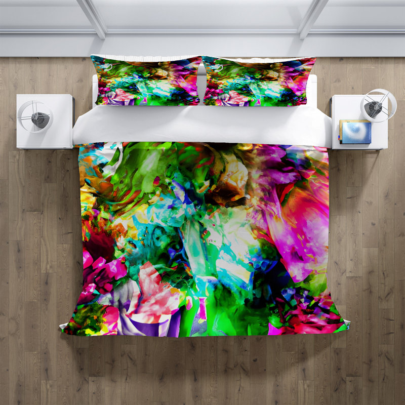 Abstract Duvet Cover, King Duvet Cover + 2 King Shams