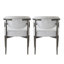Ensemble de 2 chaises de salle à manger modernes, rembourrées avec structure en fer bronze, fauteuils d'appoint pour la cuisine et le restaurant