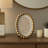 Decorative Oval Beaded Photo Frame - Minimalist Picture Frame For Wall Decor - Perfect For Entryway Display - 10", Gold-1082374187