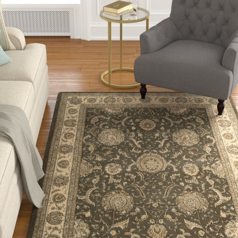 Tapis intérieur en laine handwoven ardoise Ellerswick, Rectangle 7 pi 9 po x 9 pi 9 po