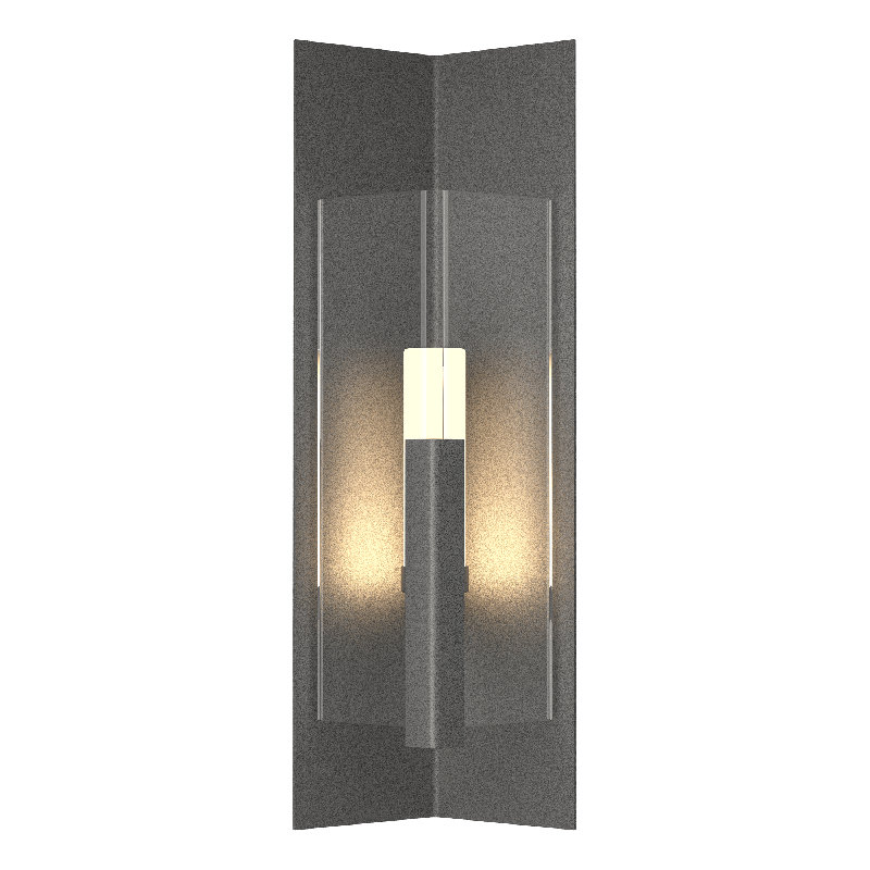 Summit Steel Wall Light, Natural Iron, Clear, 27.3" H x 9.8" W x 7.5" D