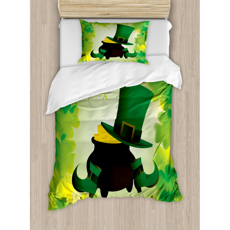 Modern & Contemporary Polyester Duvet Cover, Twin Duvet Cover + 1 Standard Sham