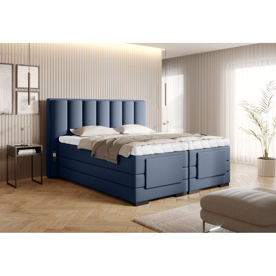 Elektrisch verstellbares Boxspringbett Bottone mit Topper