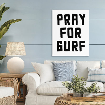 «Pray For Surf Simple Sentiment», design par Lettré et doublé