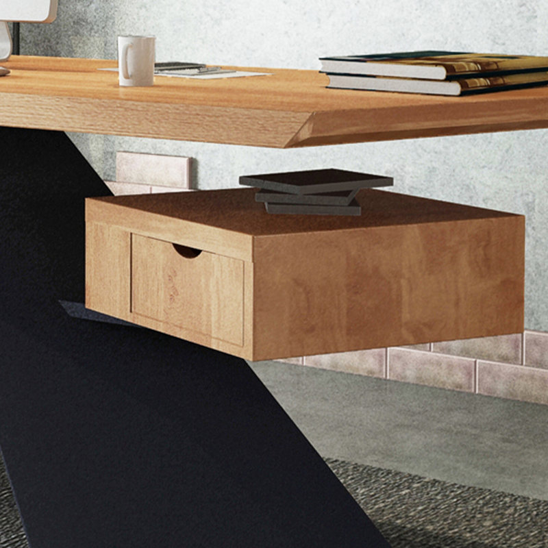 Brown Rectangular Solid Wood desks, 29.53" H x 86.61" W x 31.5" D