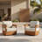 Solid Acacia Wood Swivel Patio Armchair