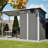 Durable 5X3ft Galvanized Steel Shed & Gazebo Combo, Easy Assembly Lean-To Storage With Open Pergola, All-Weather 2-In-1 Garden Shed For Tool Storage, Patio, Backyard
