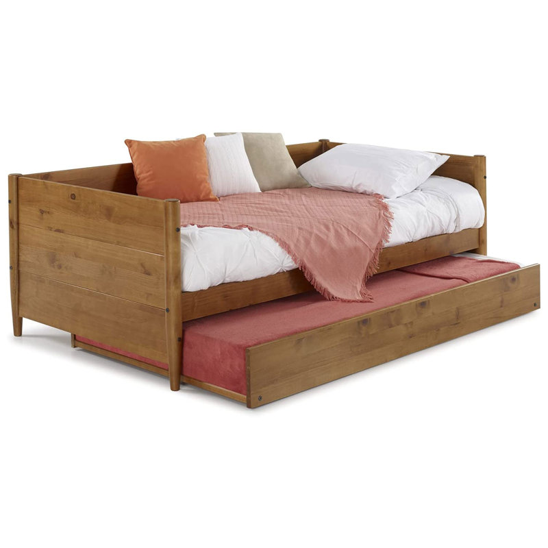 Camello Twin Daybed with Trundle, Castanho Brown