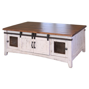 Bairdford 2 Sliding Doors, 2 Mesh Doors on Each Side Coffee Table