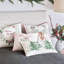 Housse de coussin carré 18 po en mélange de lin et insert