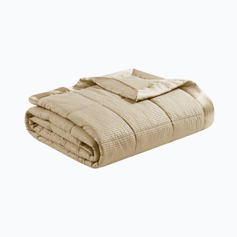 Throw Blanket, Twin, Beige