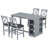 Counter Height Dining Table Set with 3-Tier Storage Shelves-1746294258-1746294259-1746294260