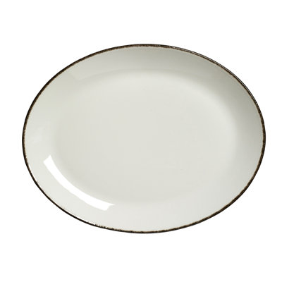 Plater ovale coupé bleu