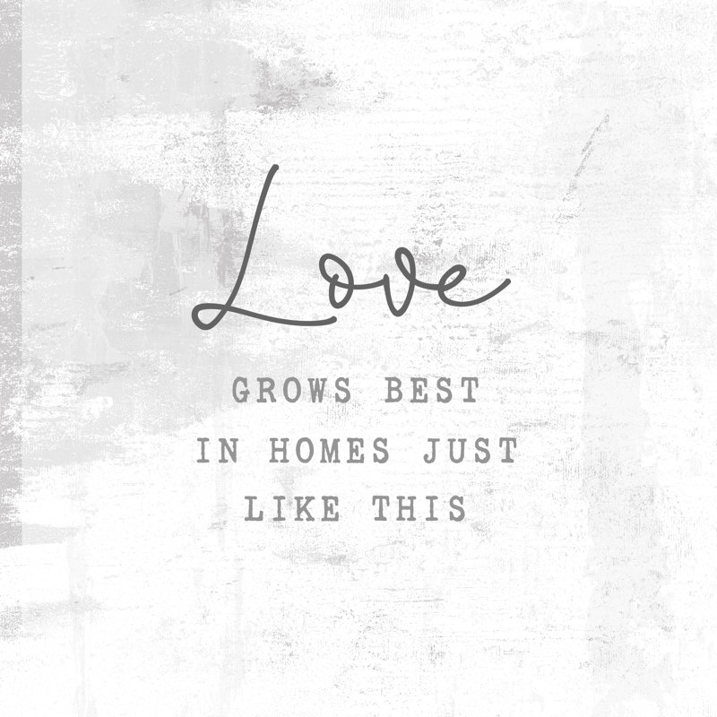 Love Grows Best Distressed 2 - Wrapped Canvas Print, 30cm H x 30cm W x 3.8cm D
