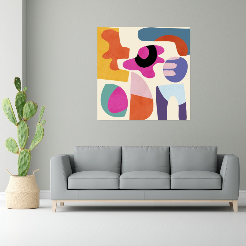 Art contemporain, art contemporain abstrait, H 48 po x l 48 po