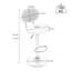 Atlis Swivel Upholstered Adjustable Height Counter Stool with Metal Frame-1351280984
