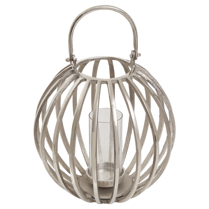 Aura Glass Tabletop Lantern, 35cm H x 32cm W x 32cm D