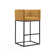 Upholstered Counter Stool with Metal Frame