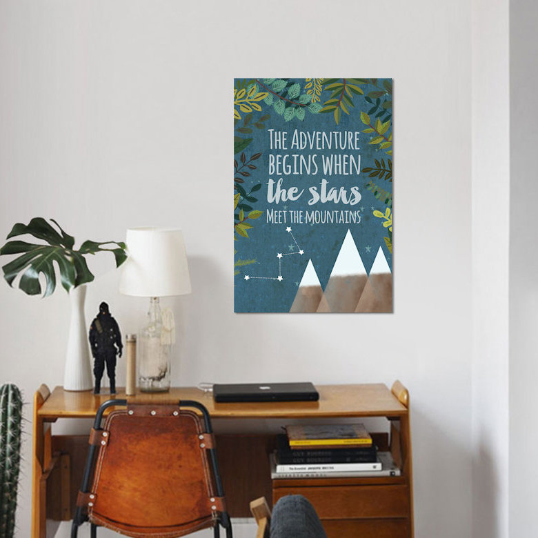 «The Adventure Begins», impression sur toile, H 12 po x l 8 po x P 0,75 po, Toile tendue, Pas de tapis